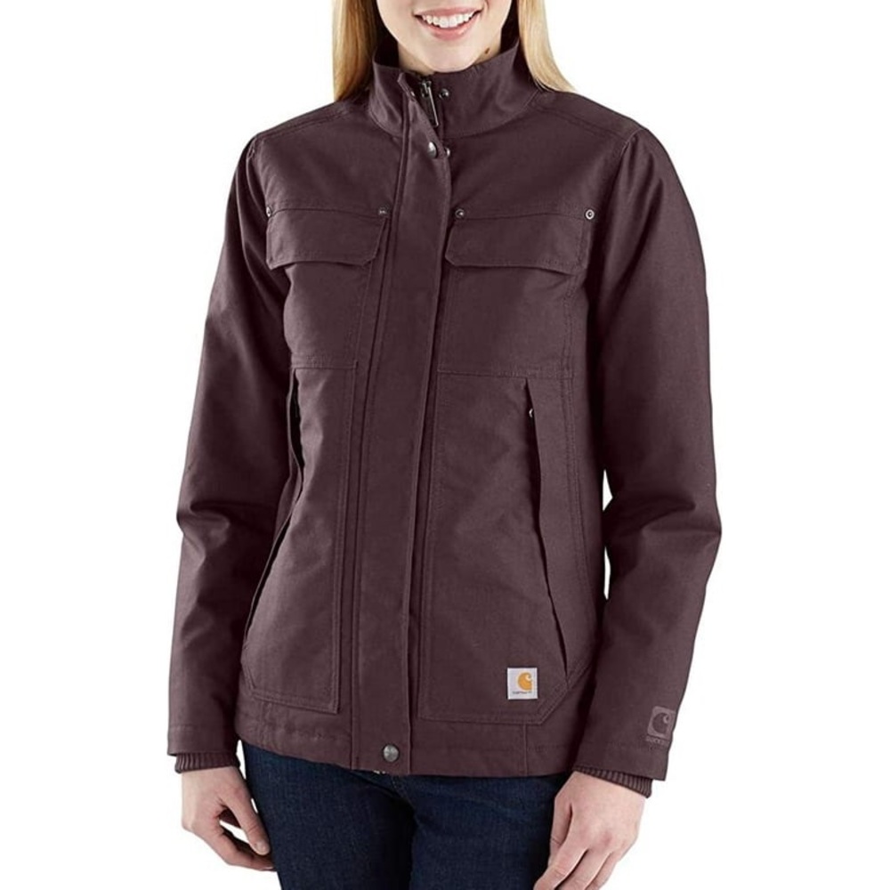 Carhartt Women's Quick Duck Jefferson Traditional Jacket Deep Wine
